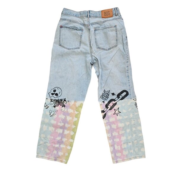 Urban Outfitters BDG High Rise Tie-Dye Cowboy Jeans with Art by Isabel Sz 32 - Picture 4 of 13